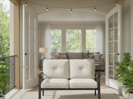 All-Weather Loveseat 2 Seats Sofa With Cushions