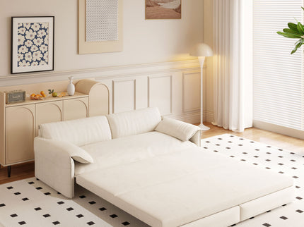 Queen Pull Out Sofa Bed With Side Storage