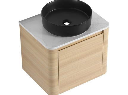 Mounted Bathroom Vanity With Art Sink & 2 Soft Close Doors