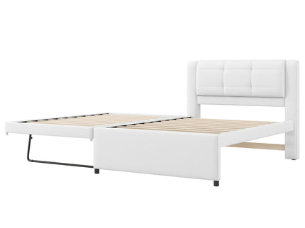 Upholstered Platform Bed With Multifunctional Trundle