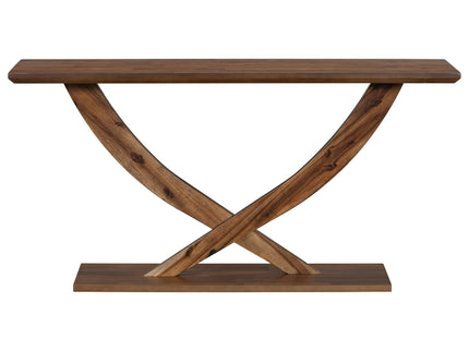 Console Table With Cross Leg Base And Reinforced Support Plate