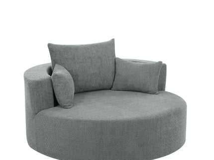 360° Swivel Accent Barrel Chair With 3 Removable Pillows For Living Room