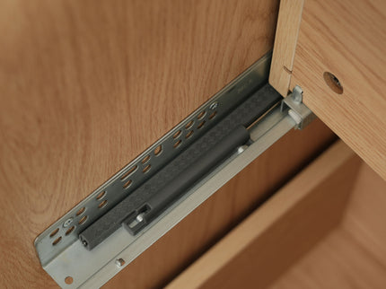 Fluted Bathroom Vanity With Ceramic Sink, Soft Close Slides