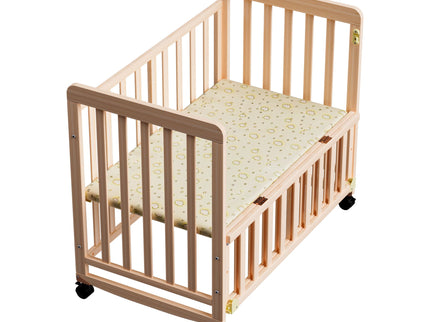 Portable Bedside Bassinet With 3 Heights, Mini Crib For Newborns - Natural Wood