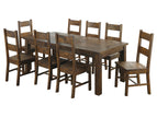 Dark Brown / 9 Pc. Table, 8 Chairs