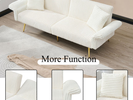 Luxury Foldable Double Sofa Bed With Folding Armrests