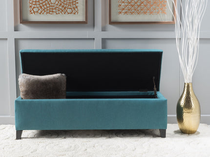 Contemporary Storage Ottoman Bench With Upholstery