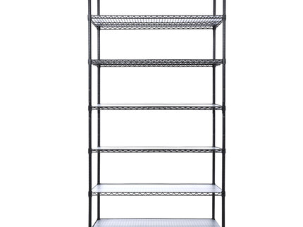 7 Tier Metal Shelf Wire Shelving Unit, 2450Lbs Heavy Duty Adjustable Storage Rack With Wheels & Shelf Liners For Closet Kitchen Garage Basement Commercial Shelving