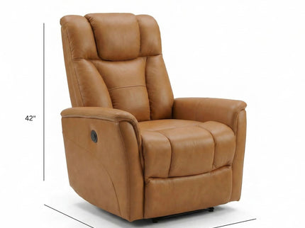 Oslo - Power Recliner With Manual Adjustable Headrest And Power Footrest - Brown