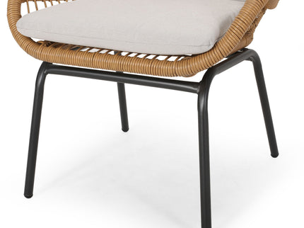 Outdoor Wicker Club Chair With Cushions (Set of 2)