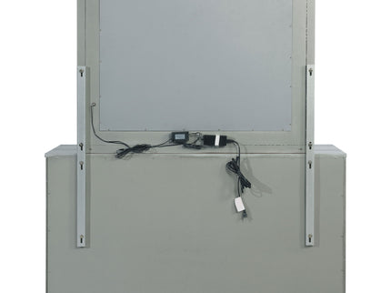 Arabesque - 6 Drawer Dresser With Mirror - Silver