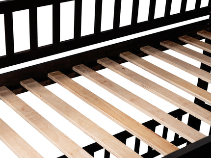 Low Bunk Bed With Slide, Fence And Ladder