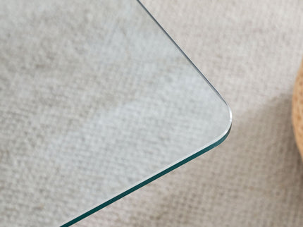 Contemporary Style Glass Top Coffee Table