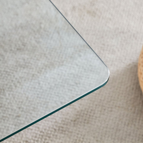 Contemporary Style Glass Top Coffee Table