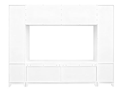 Wall Unit Modern Entertainment Center With Glass Doors