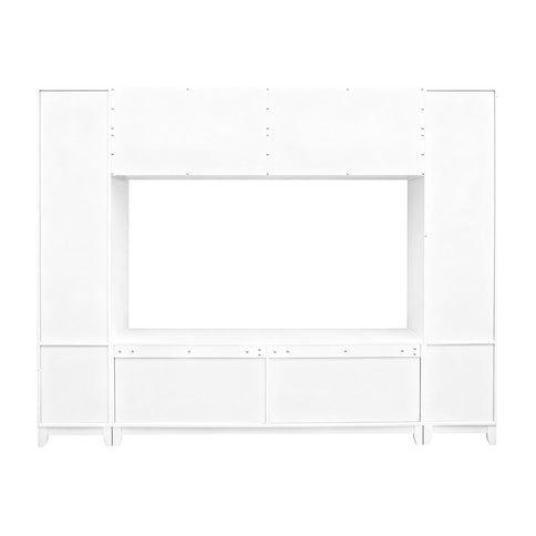 Wall Unit Modern Entertainment Center With Glass Doors