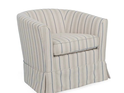 Zeniqua - Upholstered Swivel Chair With Loose Cover