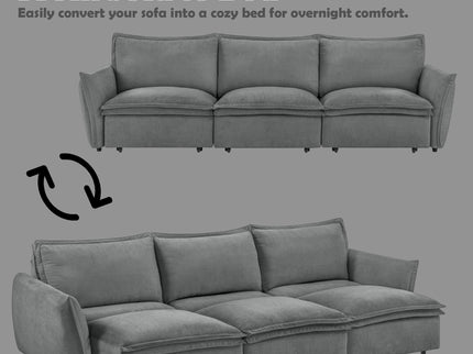 Eaden - Power Sofa With Sleeper - Gray