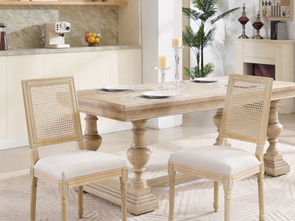 Dining Chairs With Square Back (Set of 2)