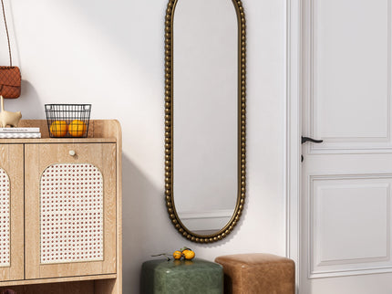 Oval Retro Mirror, Wall Hanging Mirror For Living Room