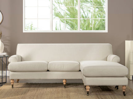 Alana - L-Shape Reversible Sectional Sofa - Light Beige
