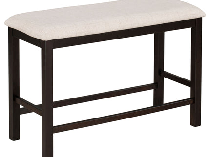 Counter Height Dining Set With Shelf, 4 Chairs And Bench