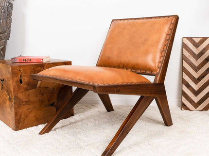 Colin - Lounge Chair - Brown / Tan