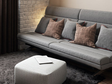 Nate - Handcrafted Square Pouf