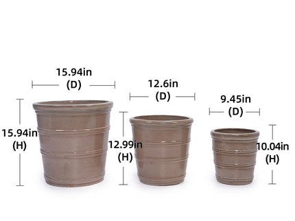 3 Pieces Flowerpot, Planter For Patio, Garden Or Windowsills