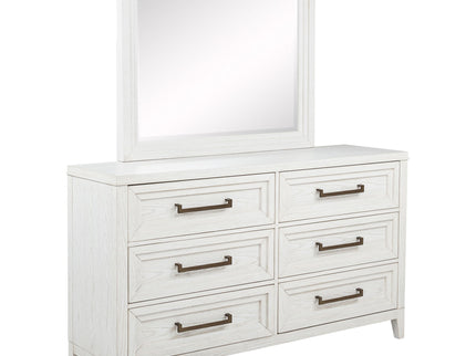 6 Drawer Dresser & Mirror - White