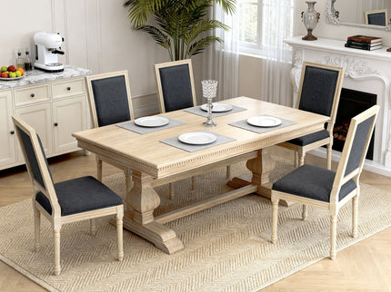 Dining Chairs With Upholstered Square Back (Set of 2)