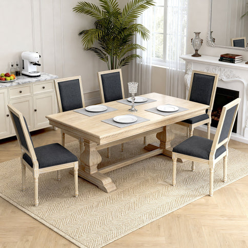 Dining Chairs With Upholstered Square Back (Set of 2)
