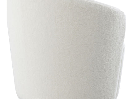 Tempest - Upholstered Barrel Back Swivel Chair - White