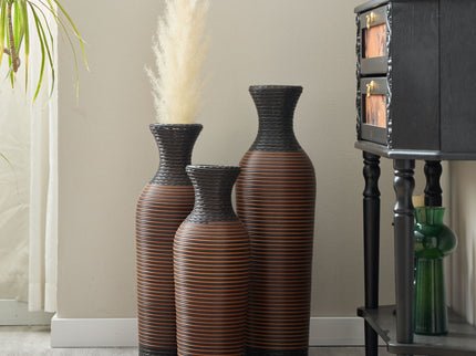 Classic And Neat Floor Vase, High Independent Flower Stand (Set of 3)