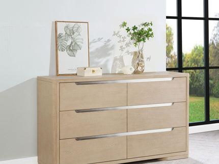 Mirador - 6 Drawer Bedroom Dresser - Natural