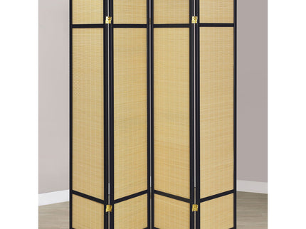 Sensei - 4 Panel Bamboo Room Divider Folding Screen - Natural