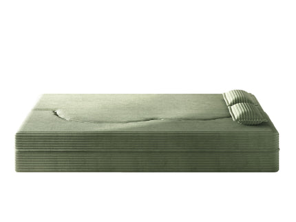 Modern Floor Sofa With 2 Pillows, Convertible Twin Size Folding Mattress For Living Room
