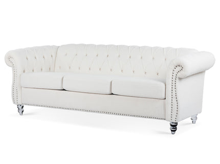 Rolled Arm Chesterfield 3 Seater Sofa