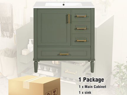 Traditional Bathroom Vanity Set With Soft Close Doors