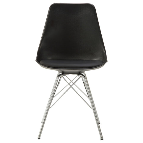 Padded Dining Chair (Set of 2) - Black