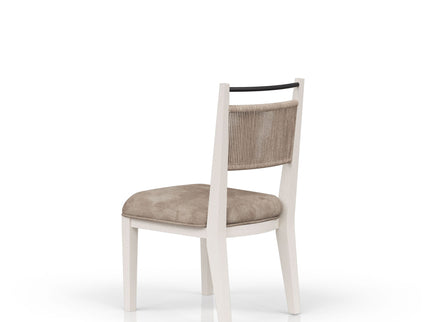 Rope Back Chair - Beige / Carmel