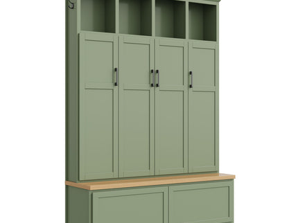 Hall Tree With 4 Hidden Cabinets