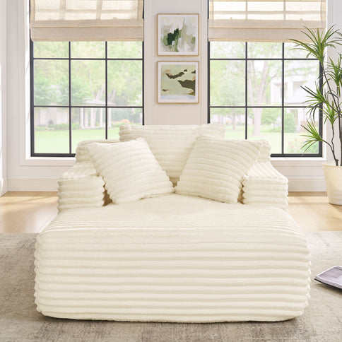 Chaise Lounge Sofa Bed With Deep Seat For Living Room