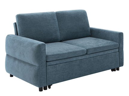Convertible Sofa Bed Loveseat With Adjustable Backrest And USB Ports