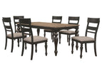 Dark Brown / 7 Pc. Table, 6 Chairs