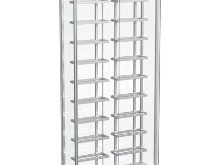 Wine Storage LED Curio Cabinet - Chrome