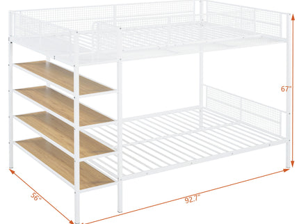 Bunk Bed With 5 Tier Shelves