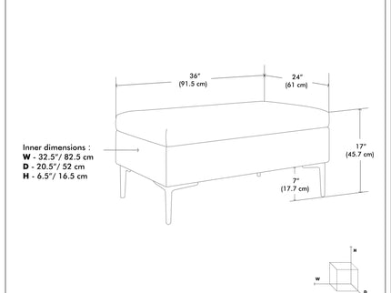 Rebecca - Multifunctional Coffee Table Storage Ottoman With Lift Up Lid