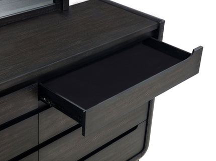 Bangor - 8 Drawer Dresser With Mirror Set - Black