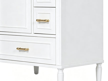 Modern Bathroom Vanity With Sink, Soft Close Doors, 3 Drawers